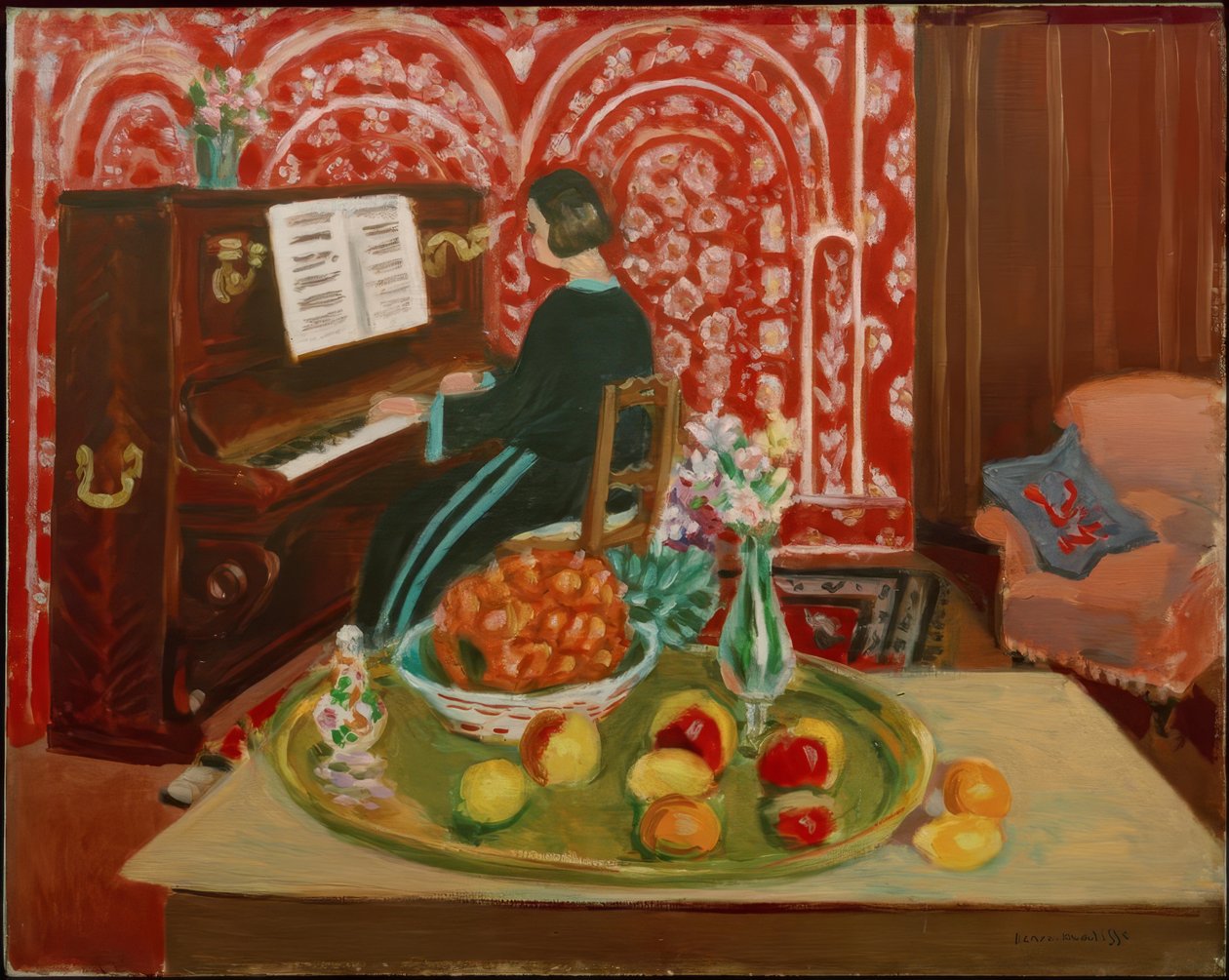 Pianista a zátiší od Henri Matisse