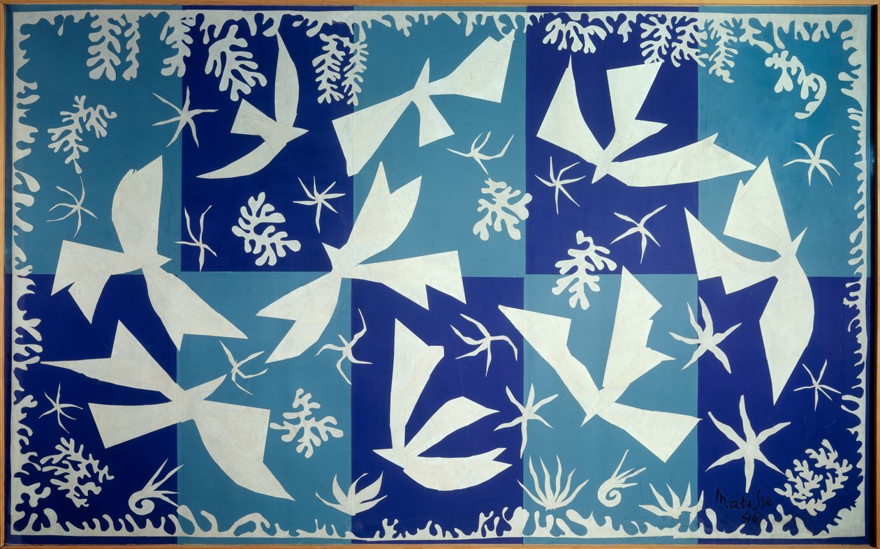 Polynésie, nebe 1946 (kresba, koláž) od Henri Matisse