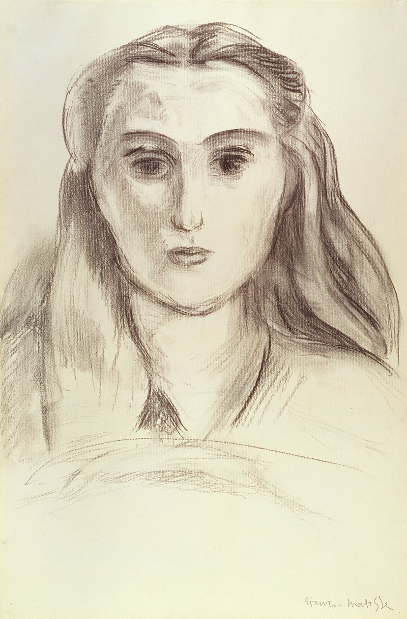 Portrét mladé ženy s rozpuštěnými vlasy (L.N. Delektorskaja) od Henri Matisse