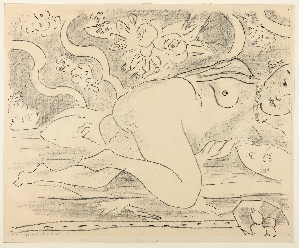 Ležící akt s mísou ovoce od Henri Matisse