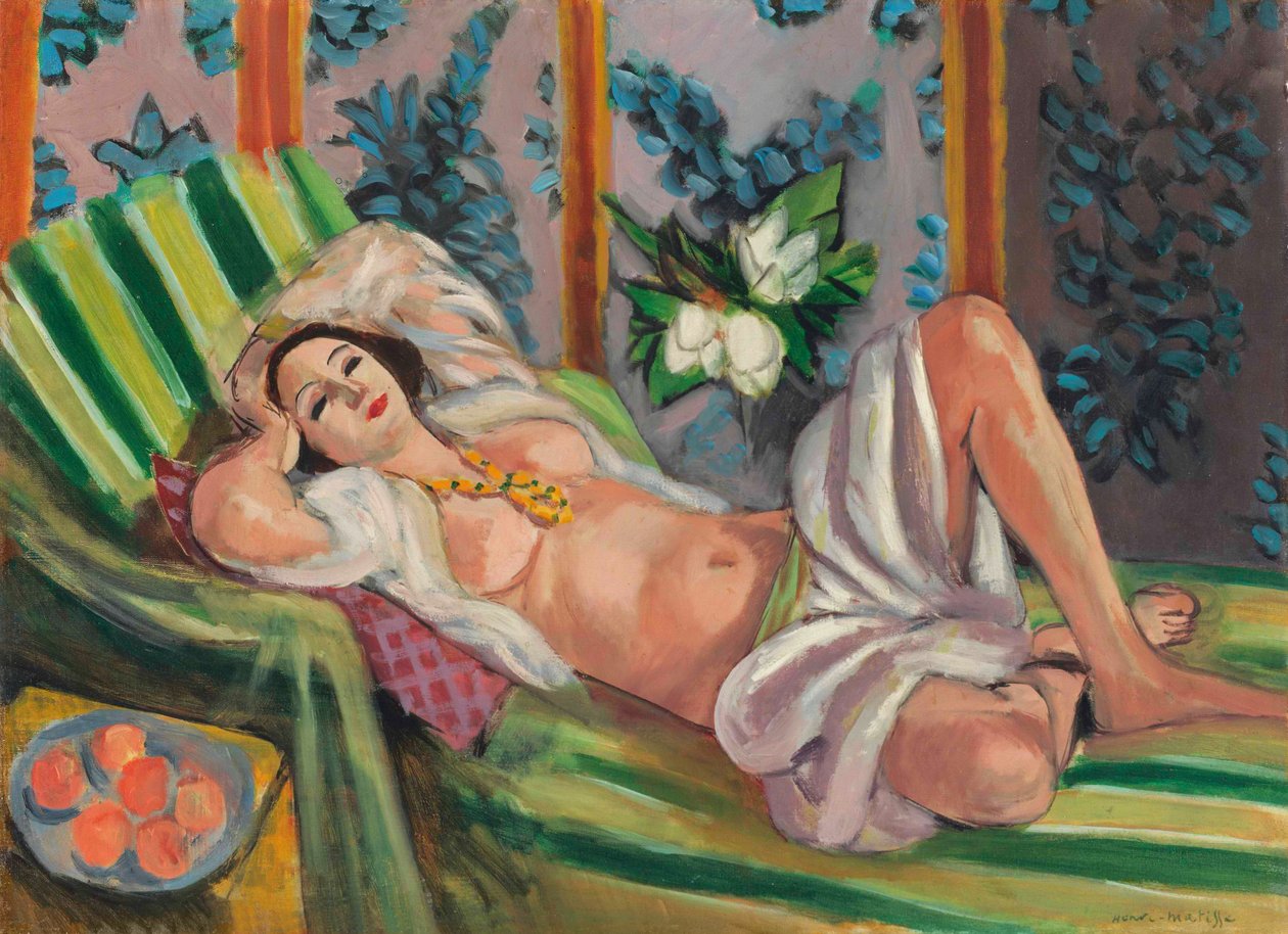 Ležící odaliska s magnóliemi od Henri Matisse
