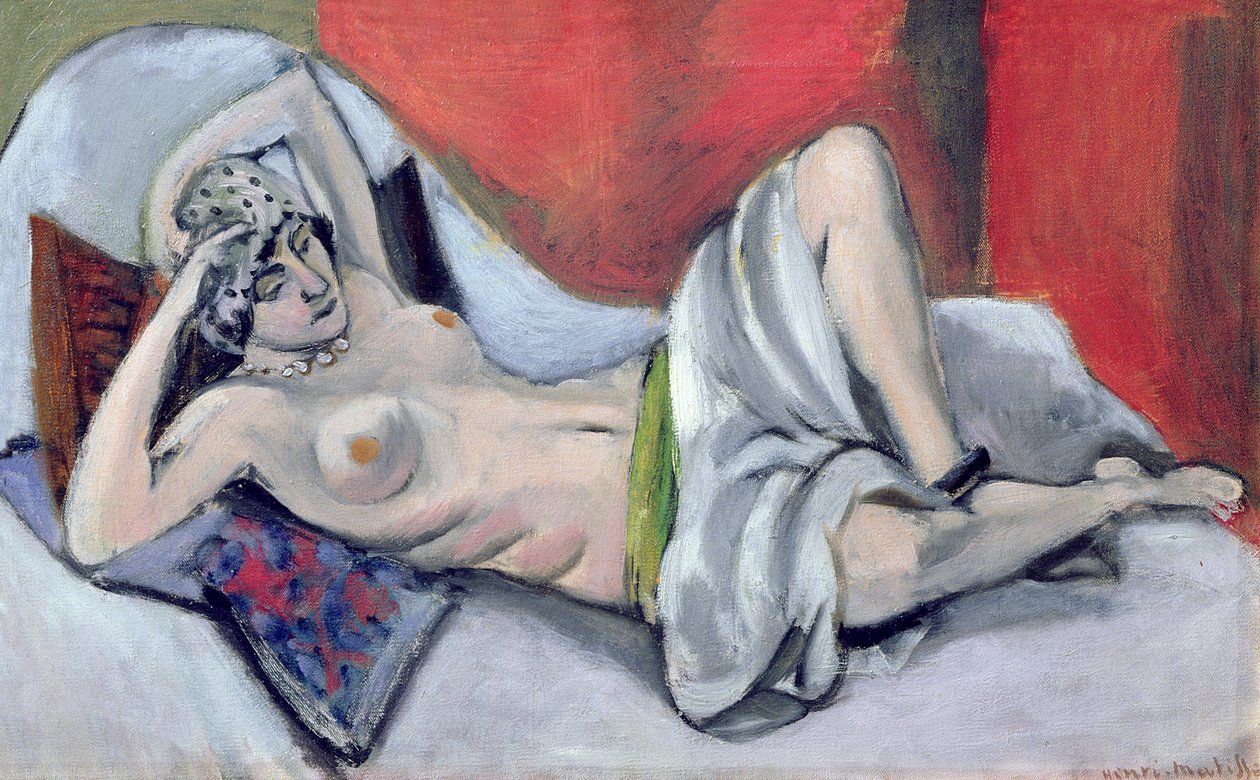 Ležící akt s drapérií, asi 1923-24 (olej na plátně) od Henri Matisse