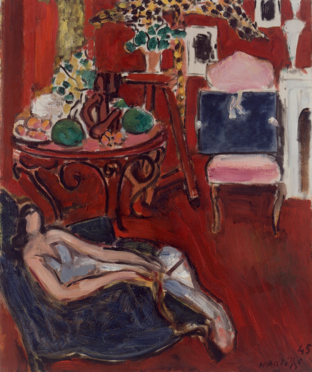 Červený interiér od Henri Matisse