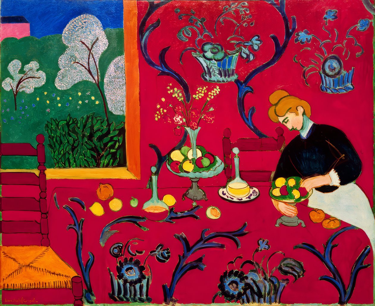 Červený pokoj (Harmonie v červené barvě) od Henri Matisse