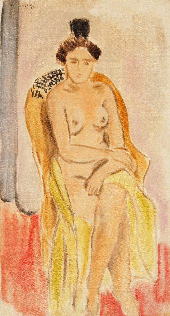 Sedící ženský akt, asi 1919-1921 (olej na plátně) od Henri Matisse
