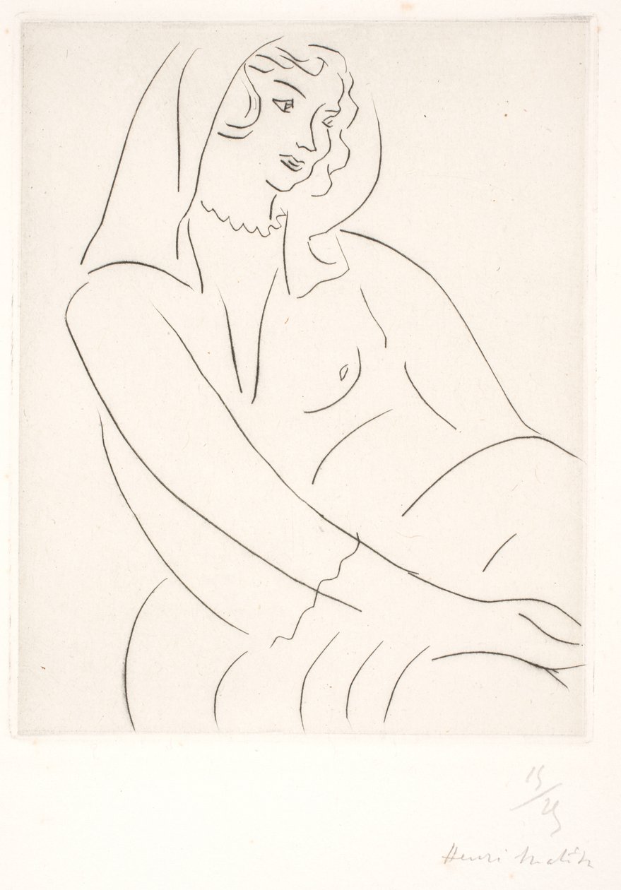 Sedící žena se závojem od Henri Matisse