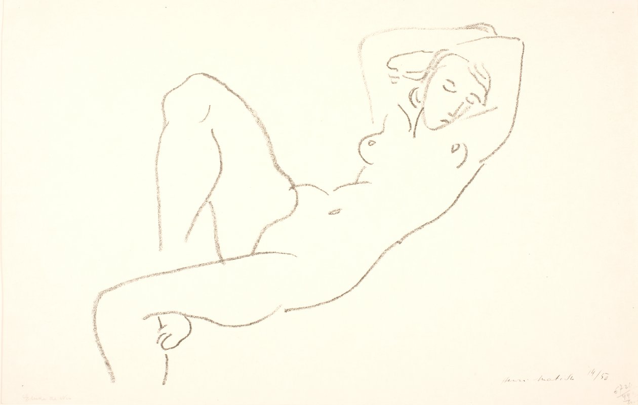 Spící nahá žena od Henri Matisse