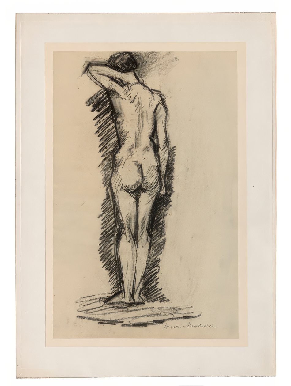 Stojící ženský akt při pohledu zezadu od Henri Matisse