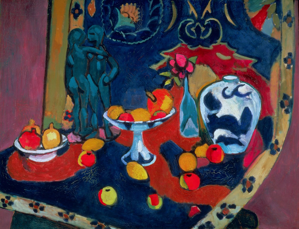 Zátiší s ovocem a bronzovou soškou od Henri Matisse