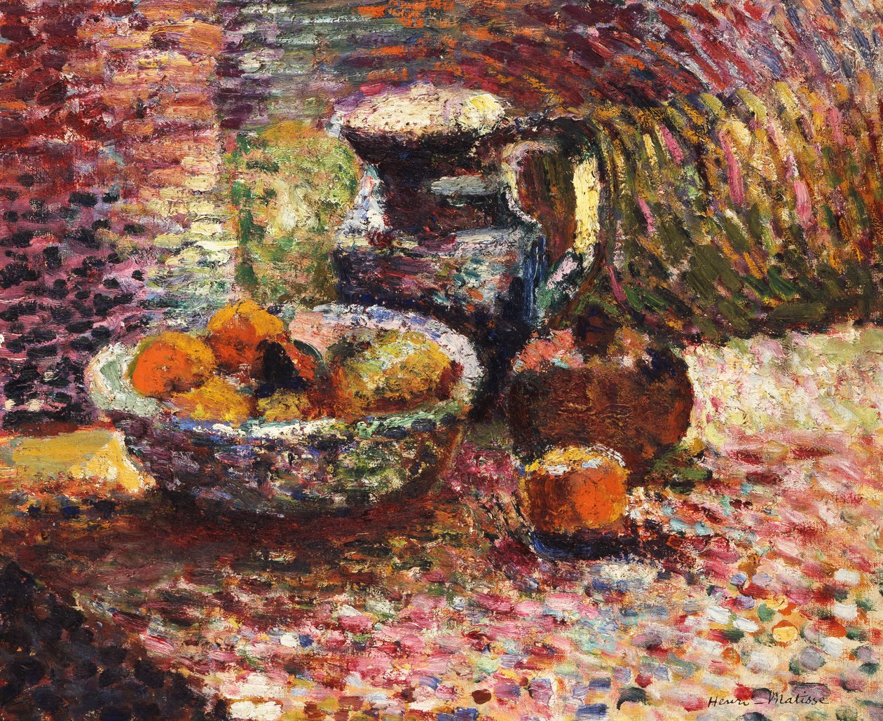 Zátiší se džbánem a ovocem od Henri Matisse