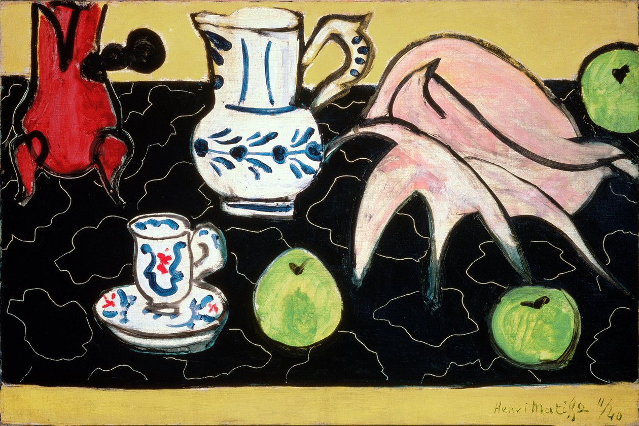 Zátiší s mušlí na černém mramoru od Henri Matisse