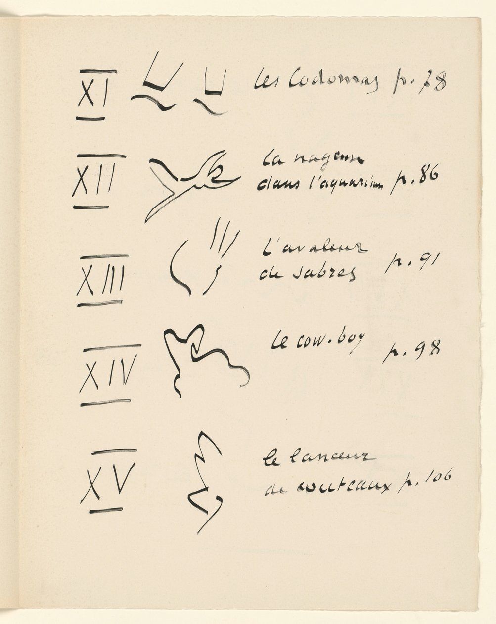 Tabulka obrazů 3. Z „Jazz“. S. 151 od Henri Matisse