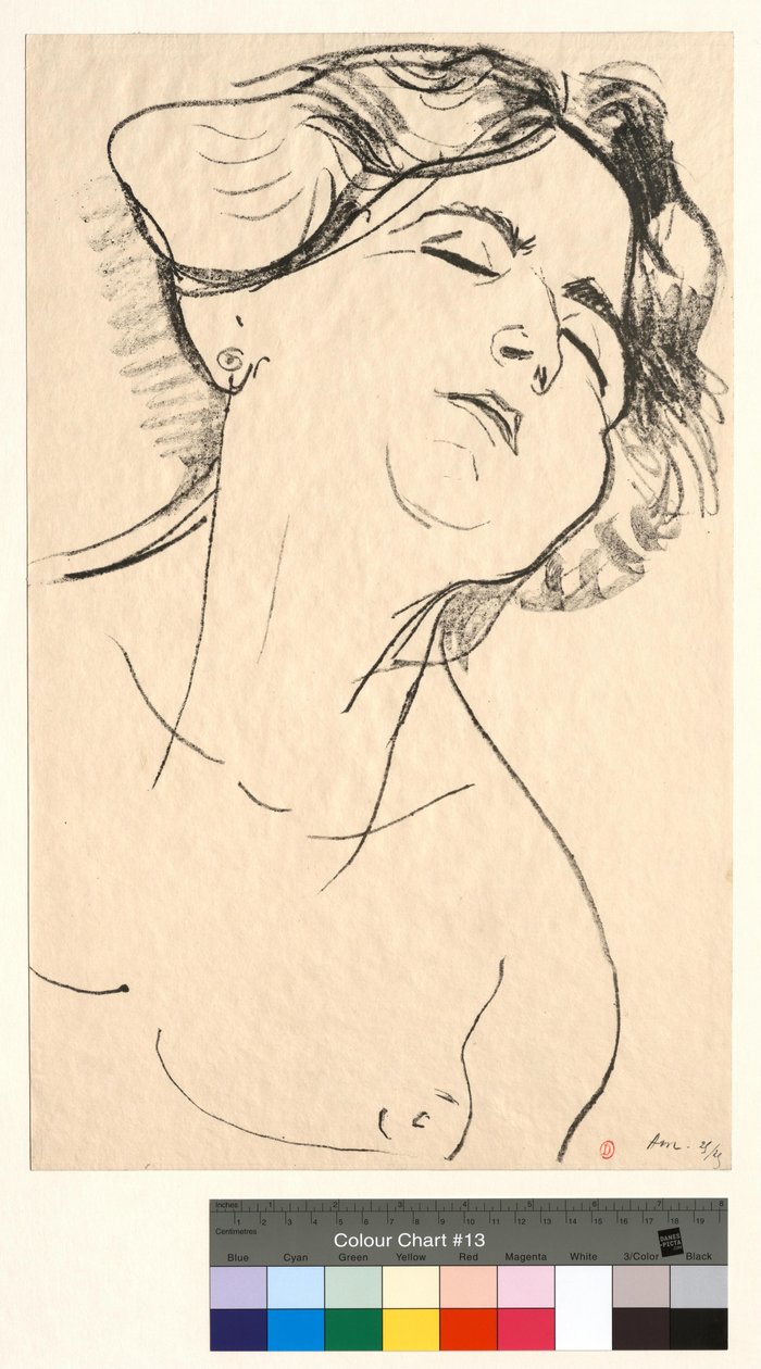 Hlava ženy, zavřené oči od Henri Matisse