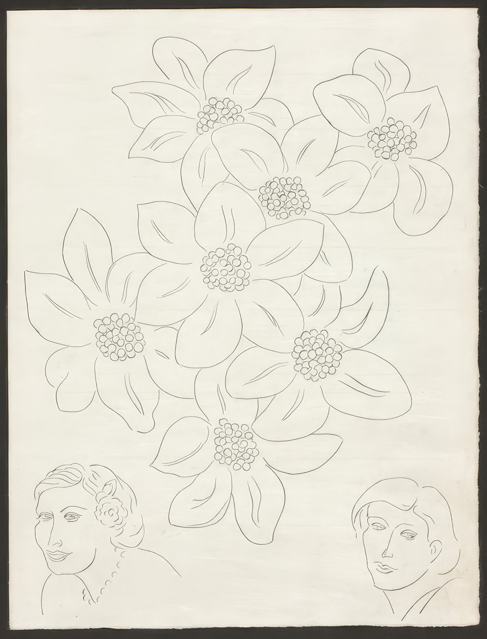 Květiny, šestý talíř z Mallarméových básní od Henri Matisse