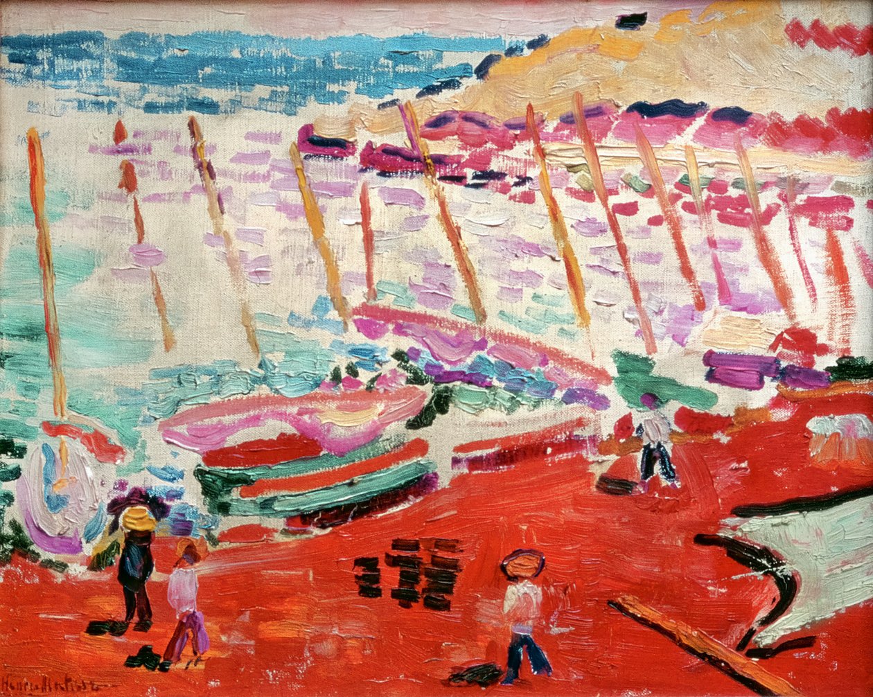Červená pláž, Collioure, léto 1905 (olej na plátně) od Henri Matisse