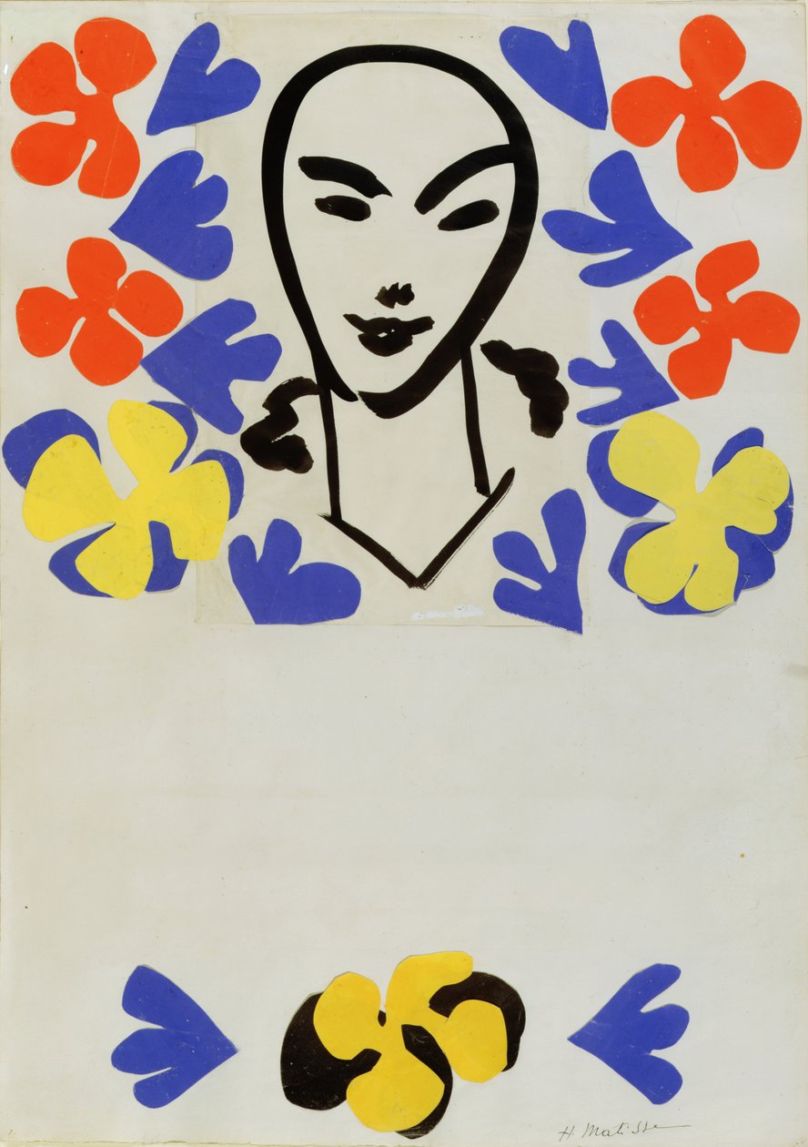 Sochařství Henriho Matisse, návrh plakátu (koláž) od Henri Matisse