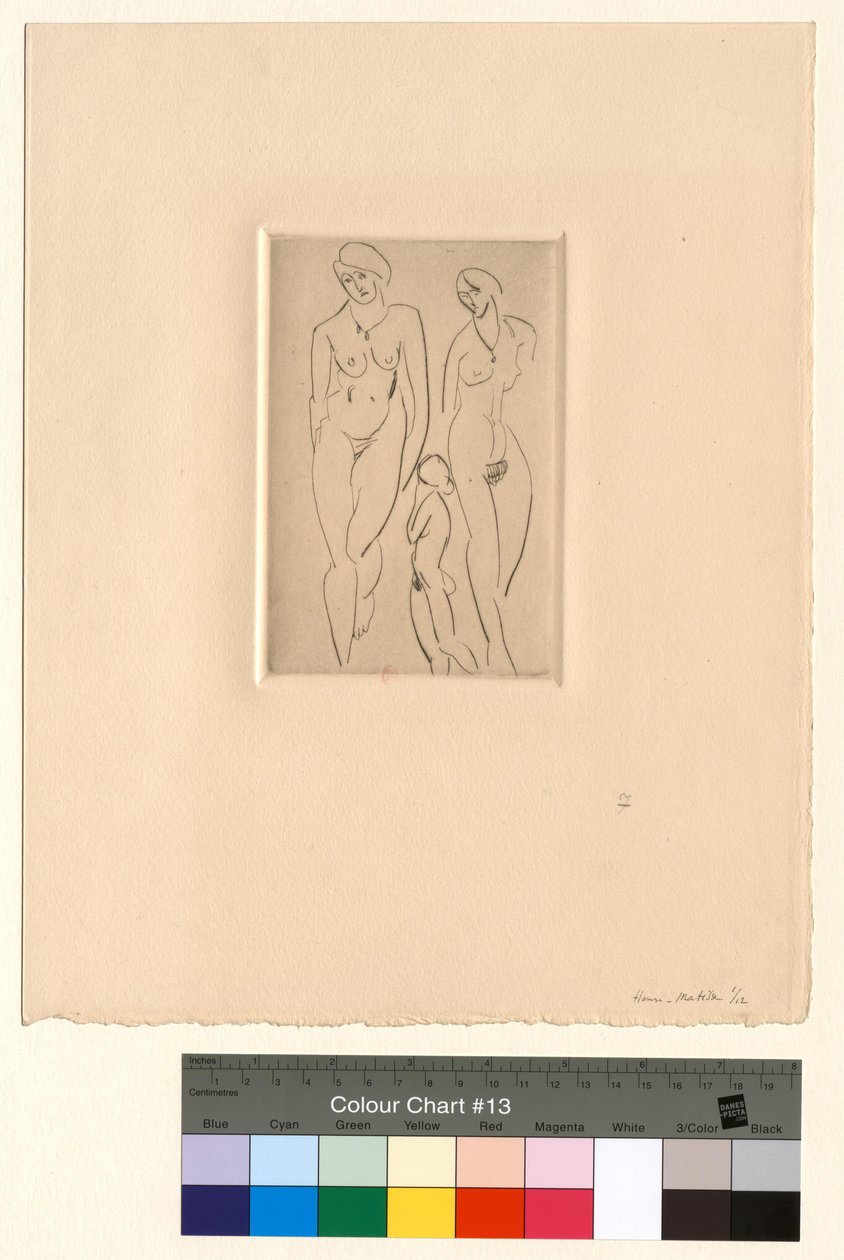 Tři figury - Akademické studie od Henri Matisse