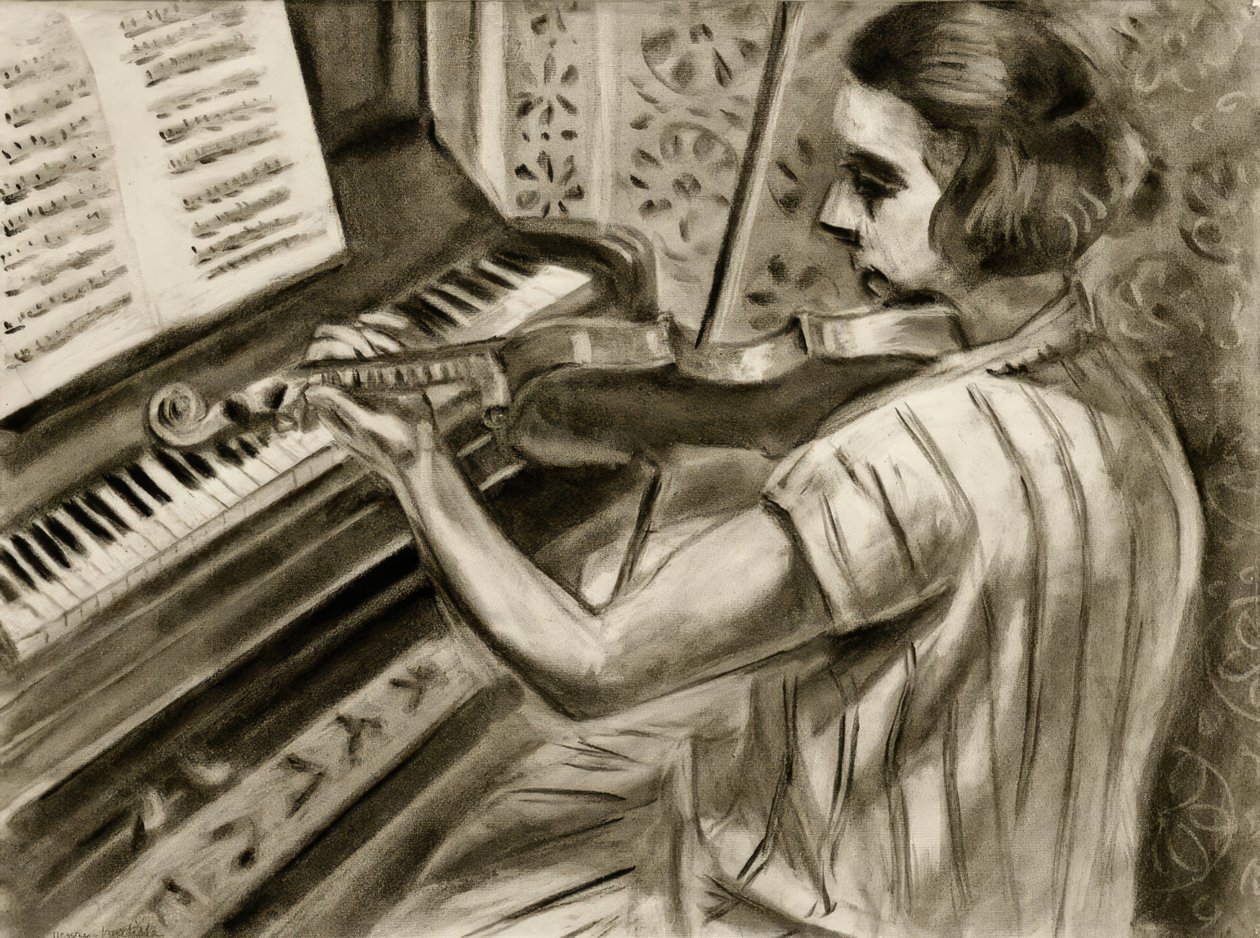 Mladý houslista před klavírem od Henri Matisse