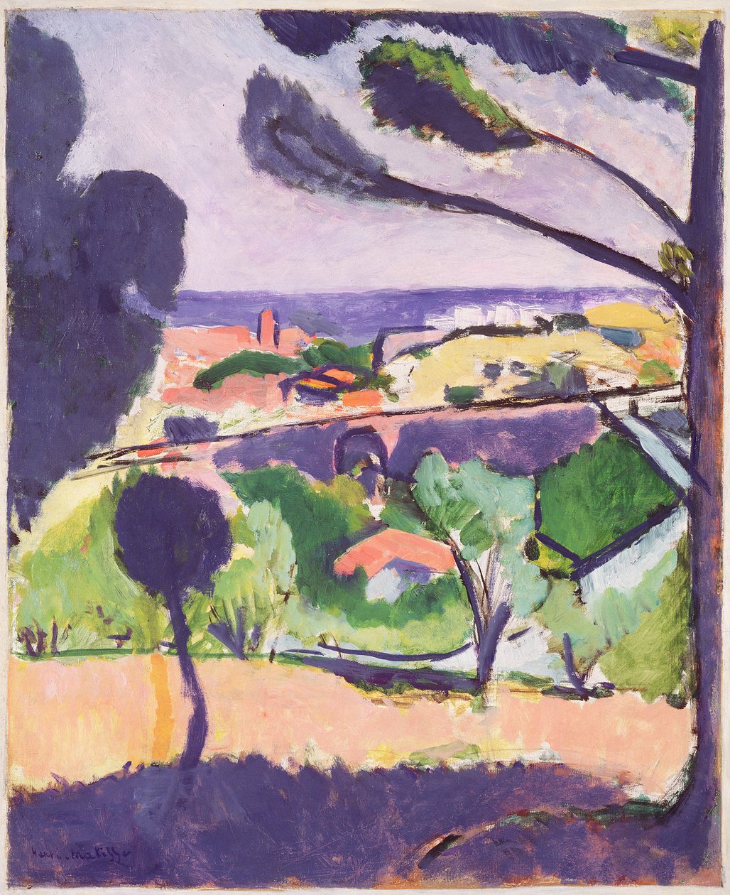 Pohled na Collioure a moře od Henri Matisse