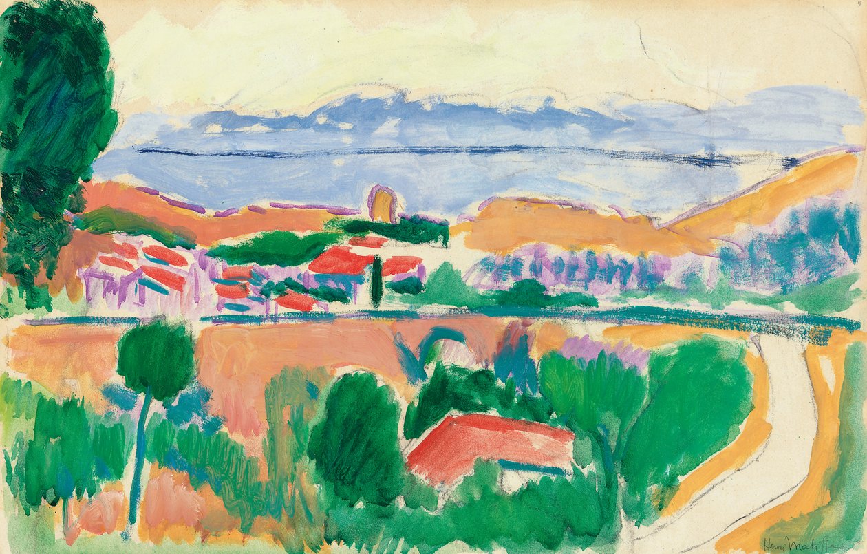 Pohled na Collioure, asi 1906-1907 (olej na papíře) od Henri Matisse