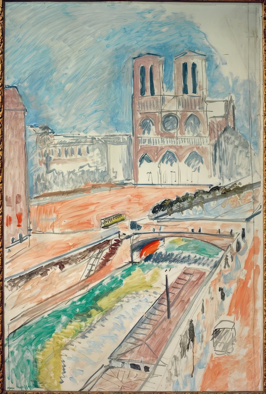 Pohled na katedrálu Notre-Dame od Henri Matisse