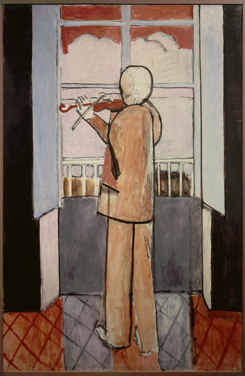 Houslistka u okna 1916 (olej na plátně) od Henri Matisse