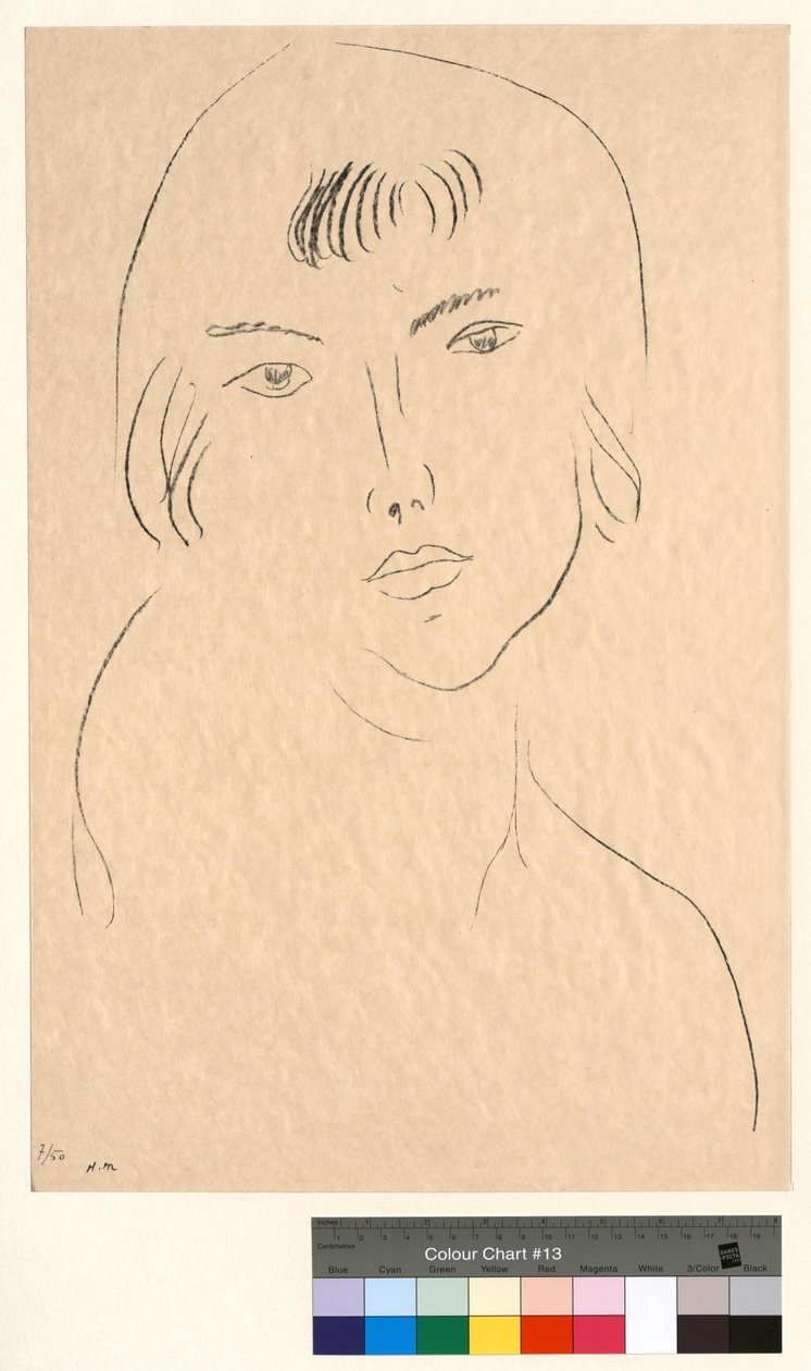 Tvář s ofinou od Henri Matisse