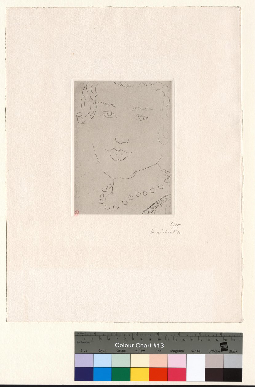 Tvář s perlovým náhrdelníkem od Henri Matisse