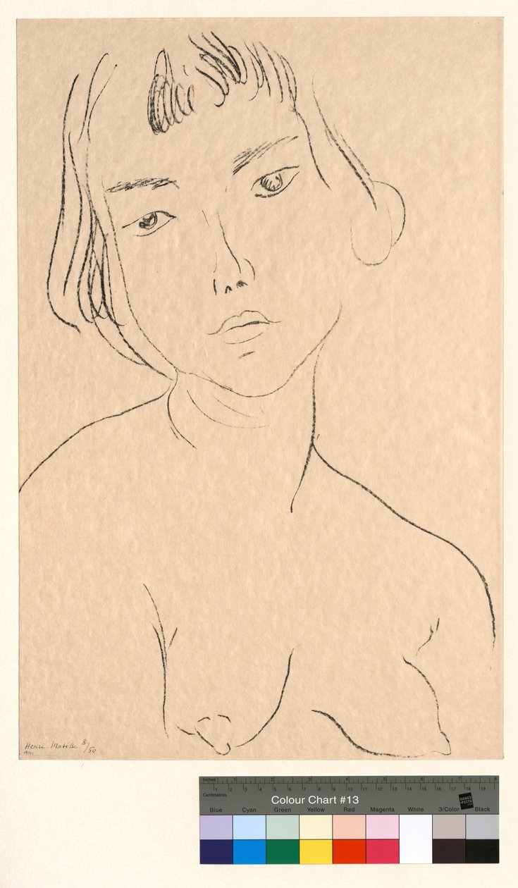 Tvář mírně nakloněná doleva od Henri Matisse