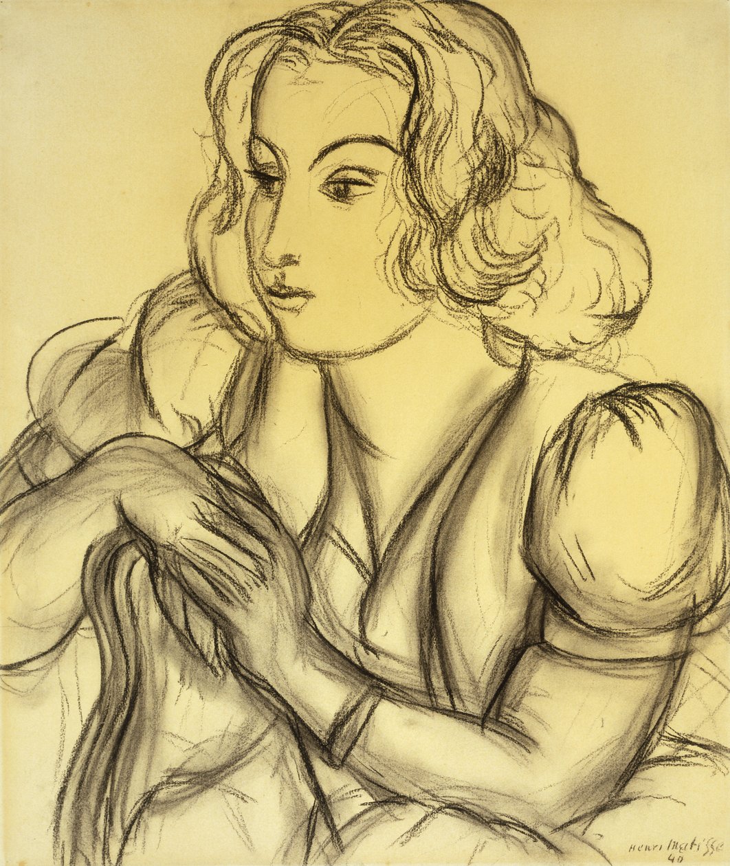 Žena nakloněná; Femme Accoudee od Henri Matisse