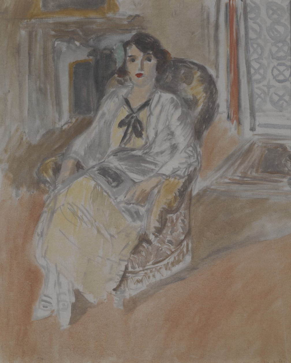 Žena sedící v křesle, asi 1922 (olej na plátně) od Henri Matisse