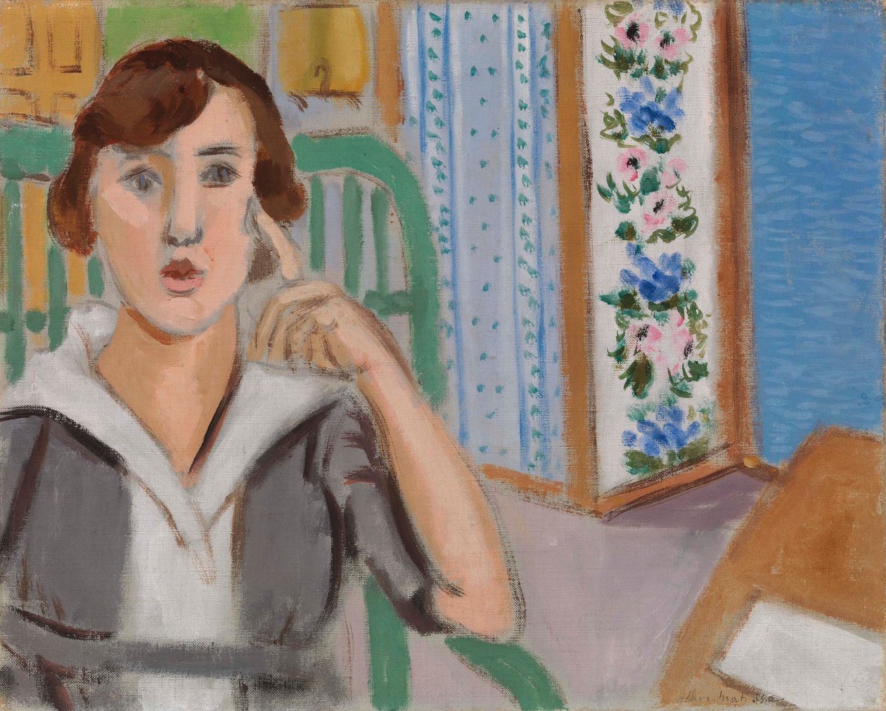 Žena a obrazovka od Henri Matisse