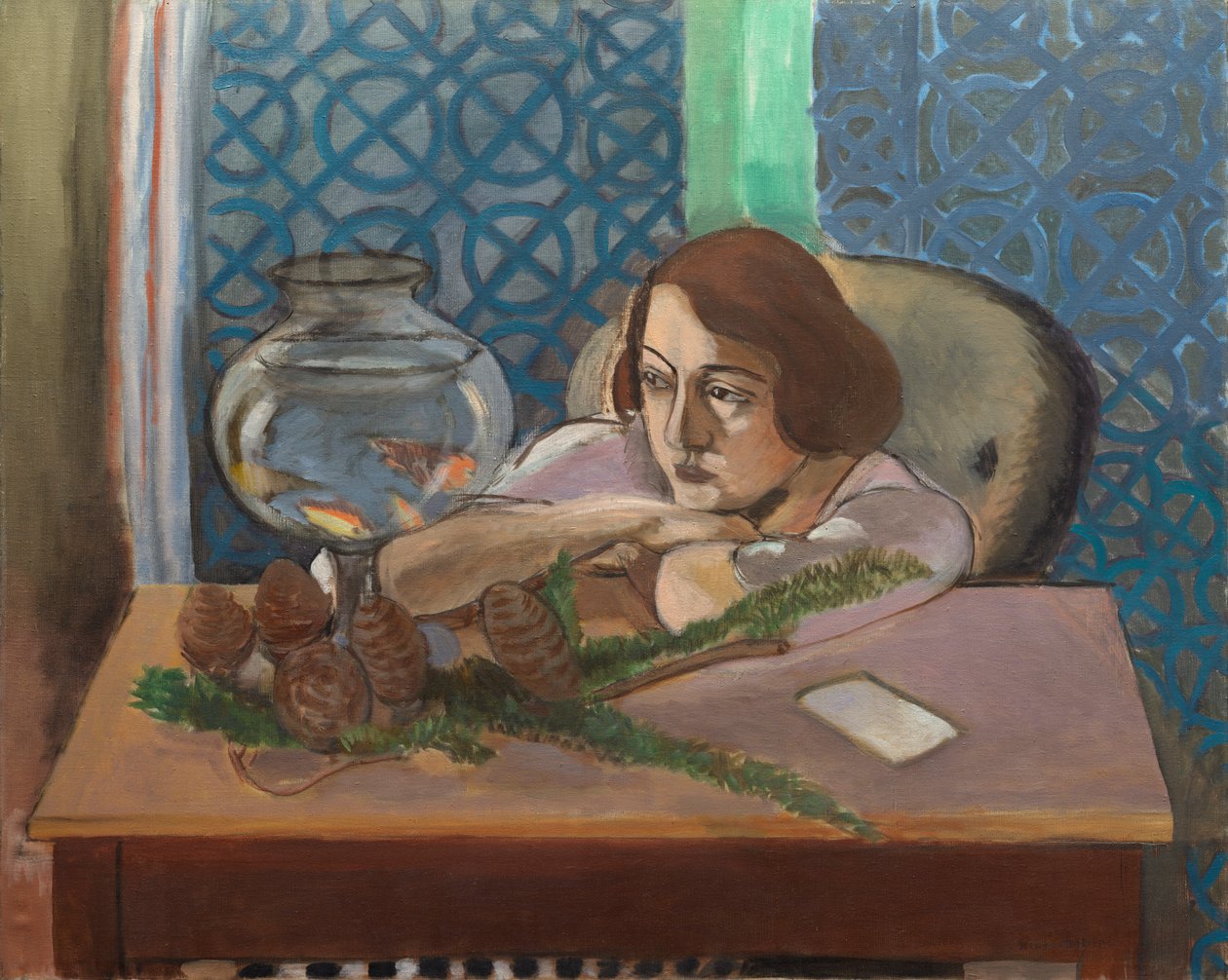 Žena před akváriem od Henri Matisse