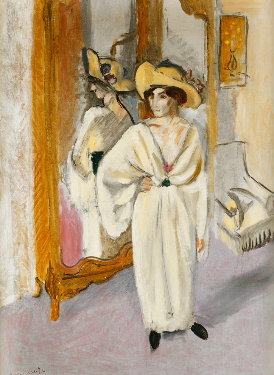 Žena v bílém, asi 1918-19 (olej na plátně) od Henri Matisse