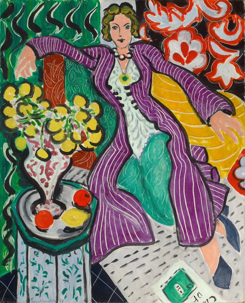 Žena ve fialovém kabátě od Henri Matisse