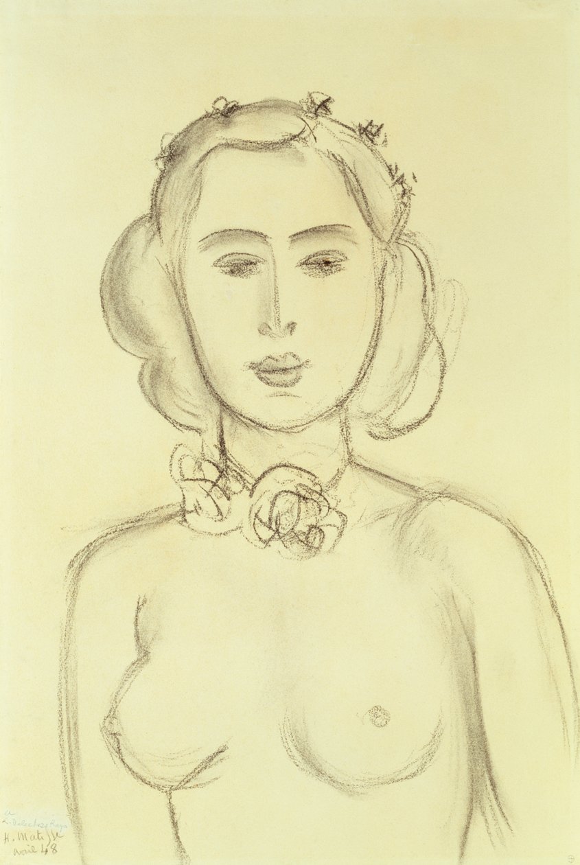 Žena s holými prsy od Henri Matisse