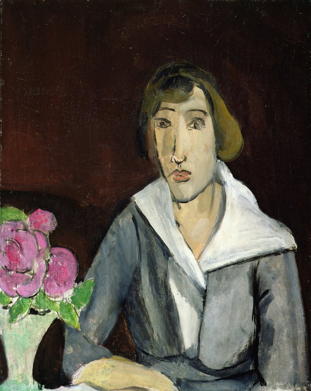 Žena s růžemi (olej na plátně) od Henri Matisse
