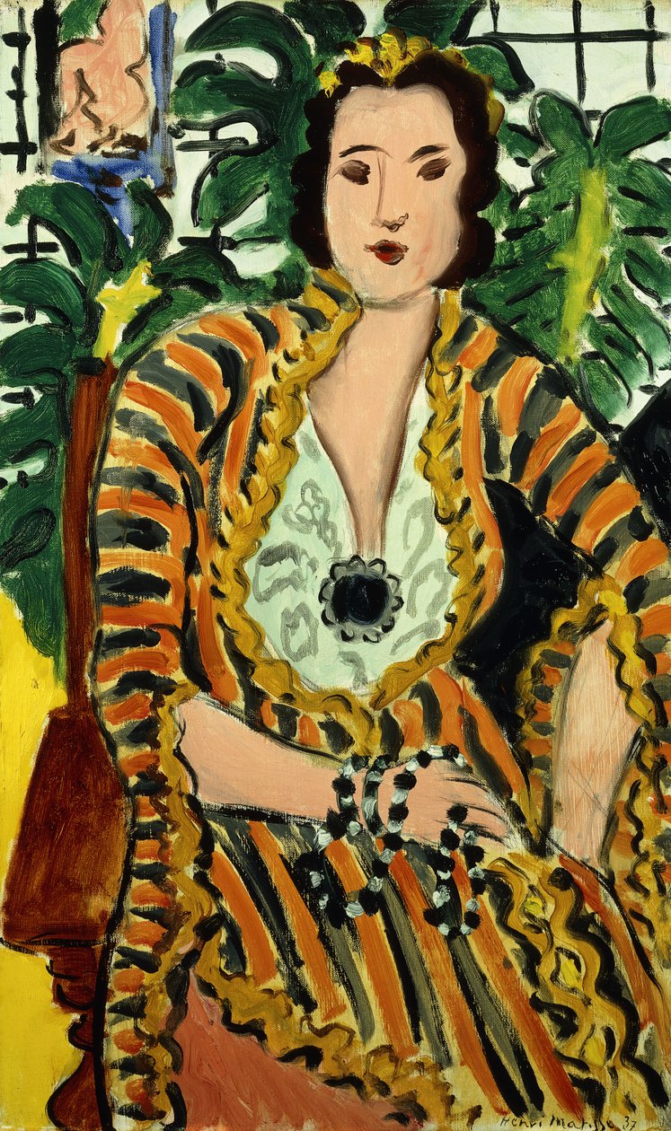 Žena s modrým šperkem (Helene Galitzine s drahokamem) od Henri Matisse