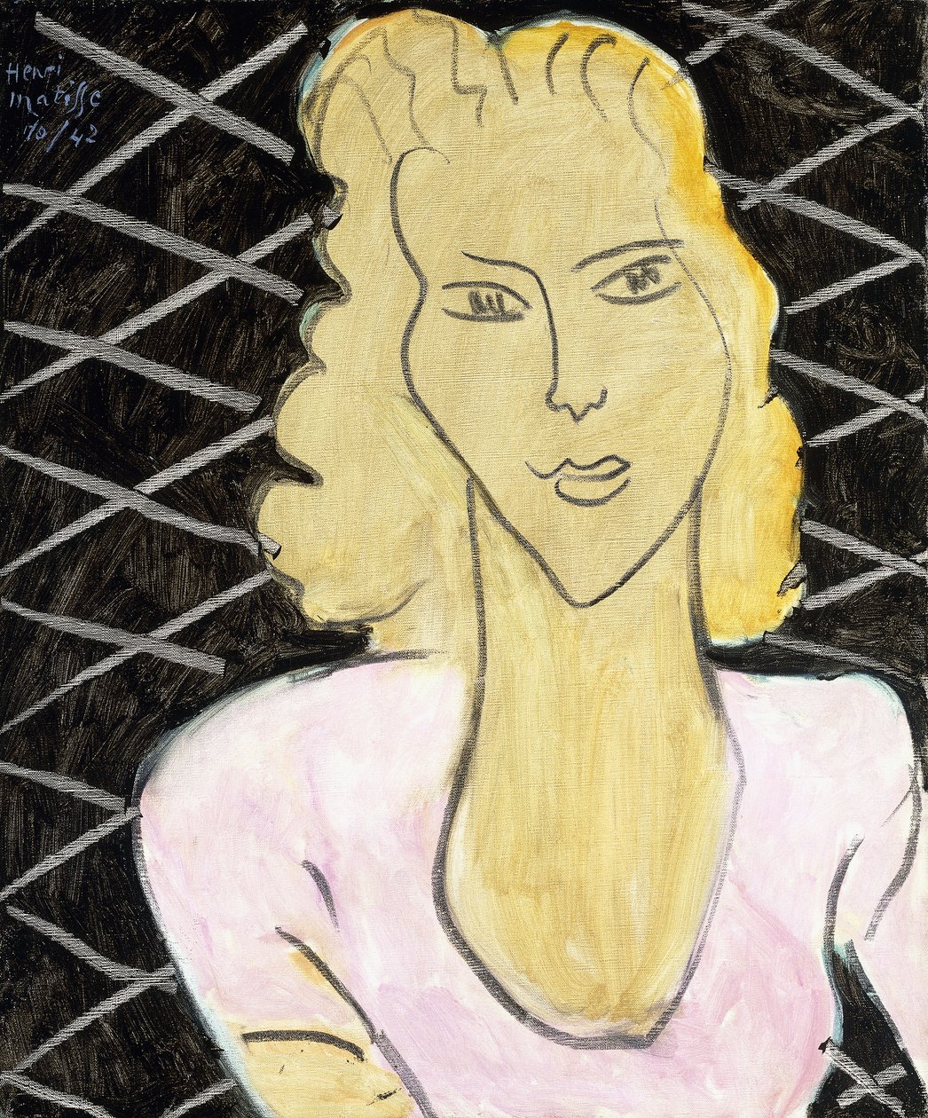 Mladá dívka v růžových šatech od Henri Matisse