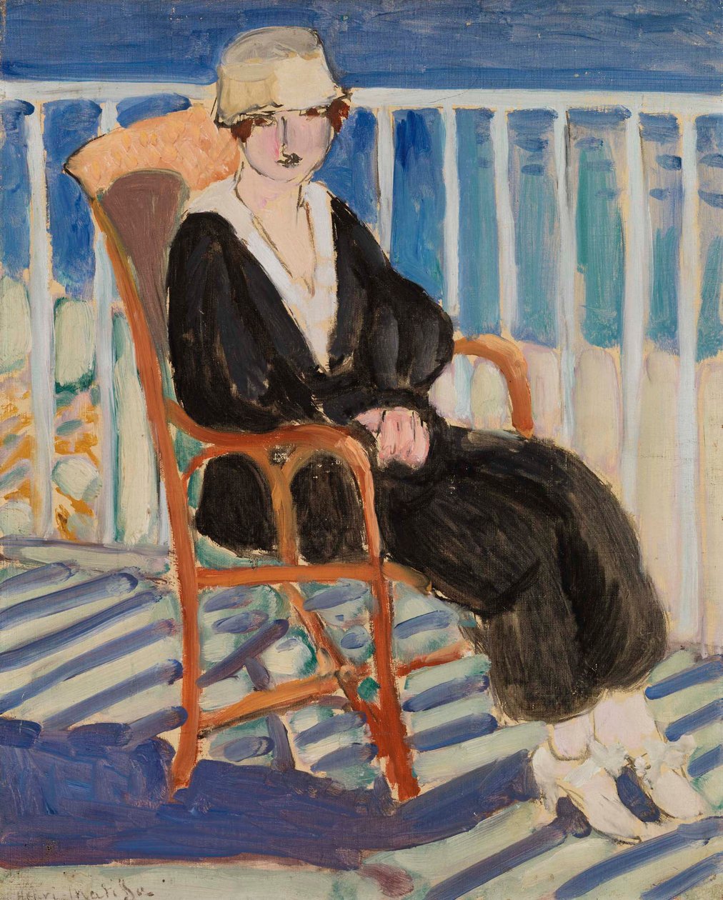 Mladá dívka na balkoně nad oceánem (Jeune fille au balcon sur la mer) od Henri Matisse
