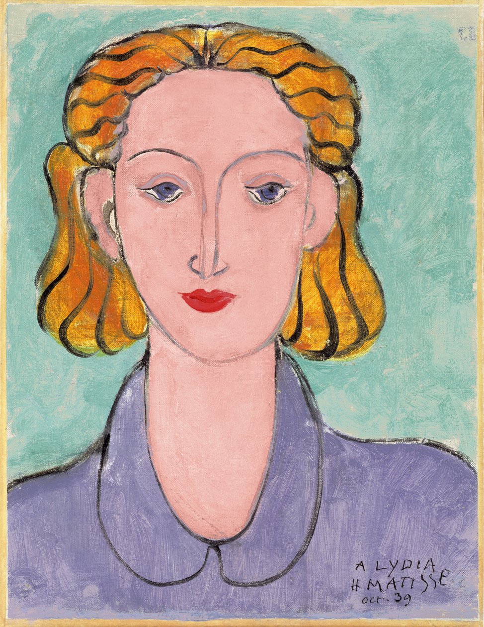 Mladá žena v modré halence (Portrét L.N. Delektorské) od Henri Matisse
