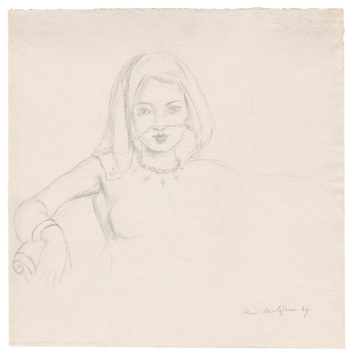 Mladá žena se závojem od Henri Matisse