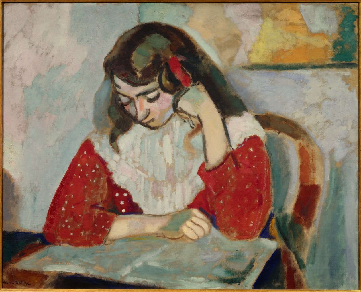 marguerite lisant 1906 (olej na plátně ) od Henri Matisse