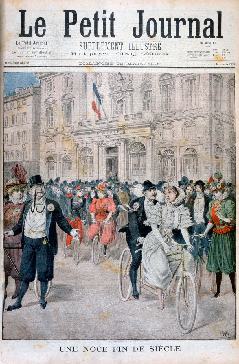 Svatba na kole, Francie, 1897 od Henri Meyer