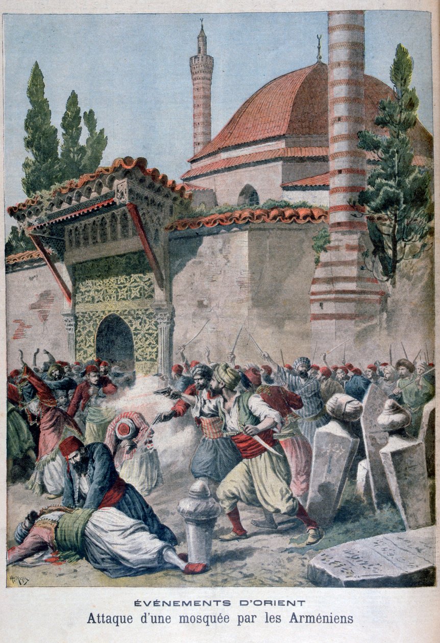 Útok na mešitu Armény, 1895 od Henri Meyer