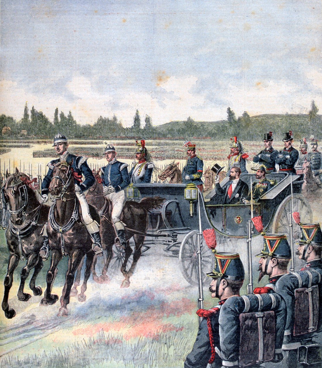 Příjezd prezidenta republiky, vojenská revize, 14. července 1891. od Henri Meyer