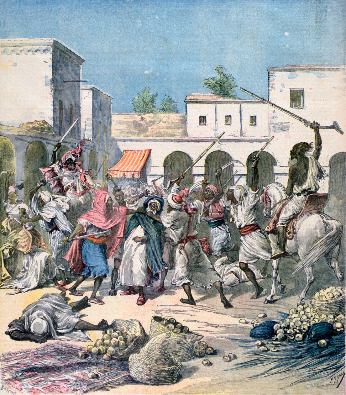 Atentát na francouzského kolaboranta, Maroko, 1891. od Henri Meyer