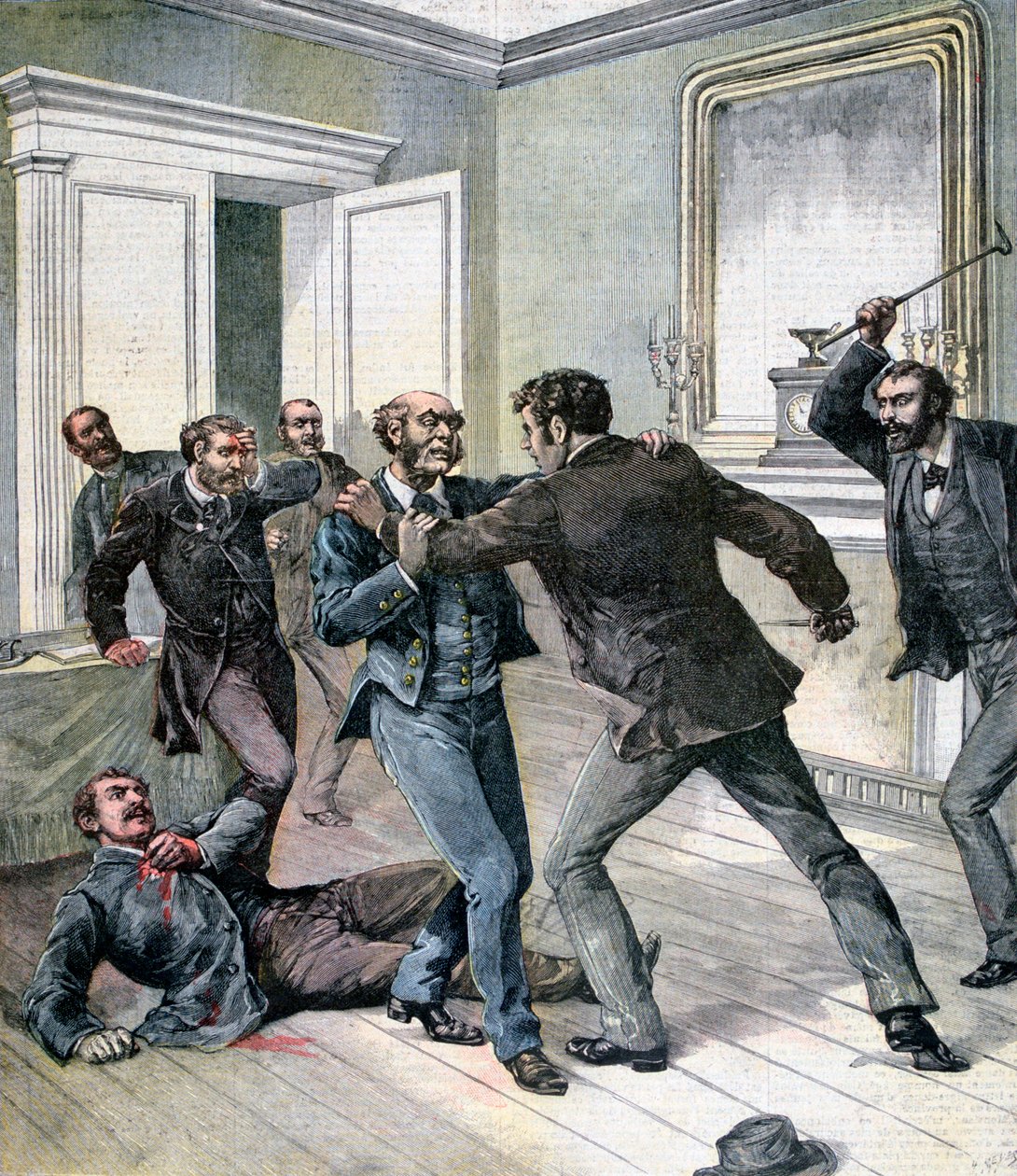 Útok v kanceláři prefektury Seina, Paříž, 1892 od Henri Meyer