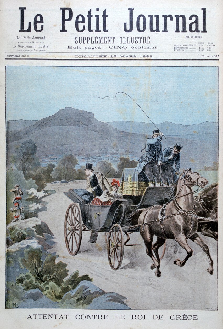 Pokus o útok na řeckého krále, 1898 od Henri Meyer