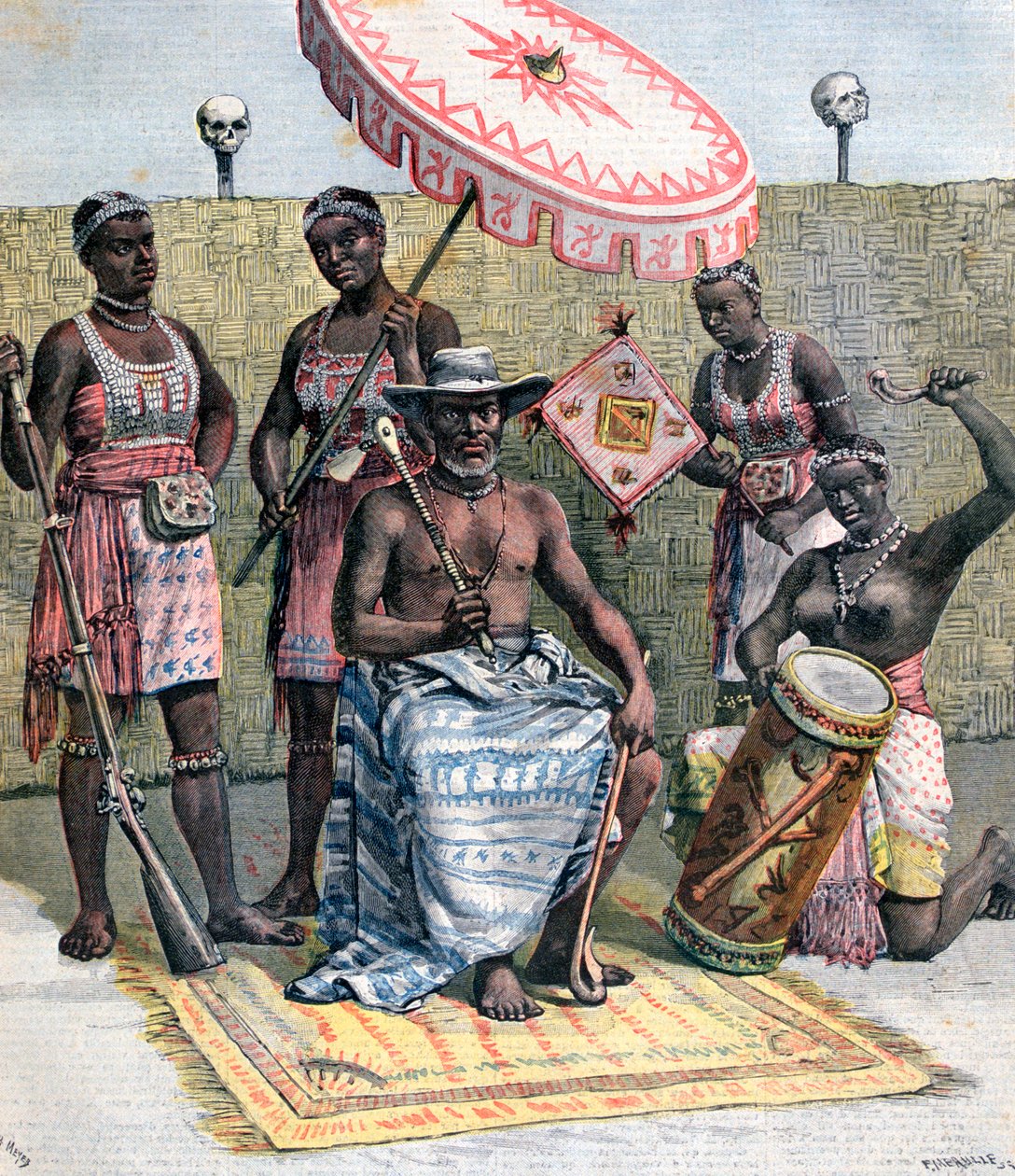 Behanzin, král Dahomey, 1892 od Henri Meyer